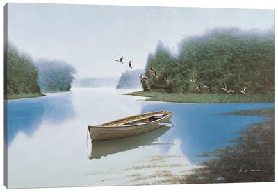 Far From Home Canvas Art Print - Rowboat Art