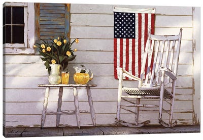Fourth Of July Canvas Art Print - American Flag Art