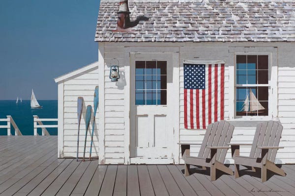 American Décor: Dockside Flag by Zhen-Huan Lu
