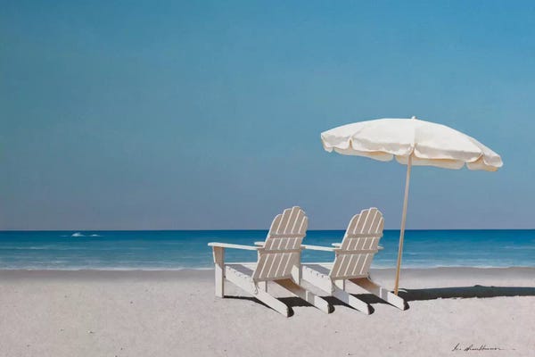 Large Coastal Art - Canvas Prints: Lazy Days by Zhen-Huan Lu