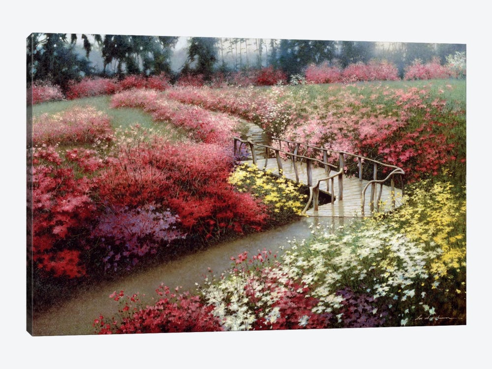 Monet's Flower Garden by Zhen-Huan Lu 1-piece Art Print