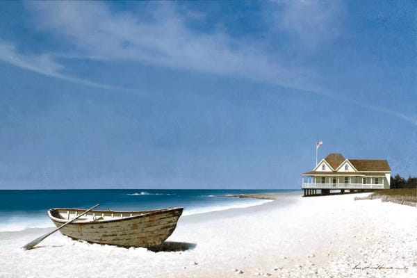 Rowboats: Beach House View II by Zhen-Huan Lu