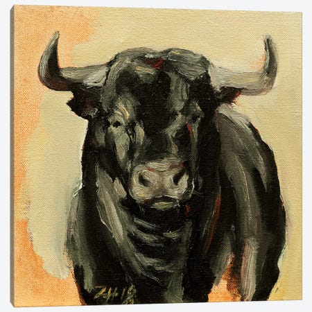 Toro Head IV Canvas Print #ZHO101} by Zil Hoque Canvas Art