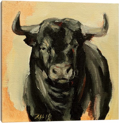 Toro Head IV Canvas Art Print - Zil Hoque