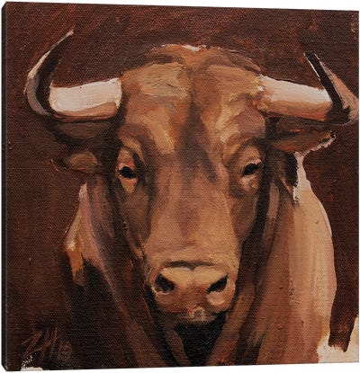 Toro Head Colorado (study 5) Canvas Art Print - Zil Hoque