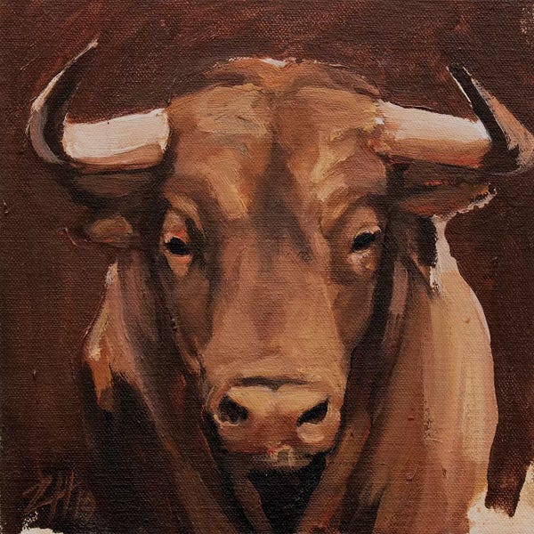 Bulls: Toro Head Colorado (study 5) by Zil Hoque