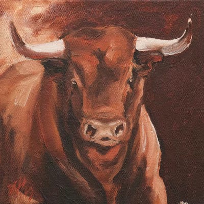 Toro Head Colorado (study 6) by Zil Hoque art print