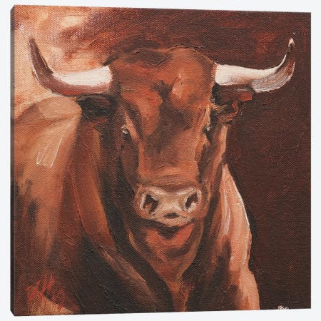 Toro Head Colorado (study 6) Canvas Print #ZHO145} by Zil Hoque Canvas Art Print