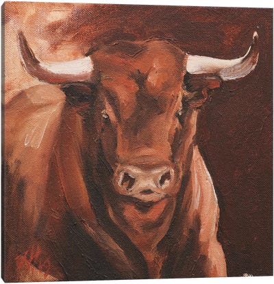 Toro Head Colorado (study 6) Canvas Art Print - Zil Hoque