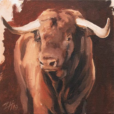 Toro Head Colorado (study 7) by Zil Hoque art print