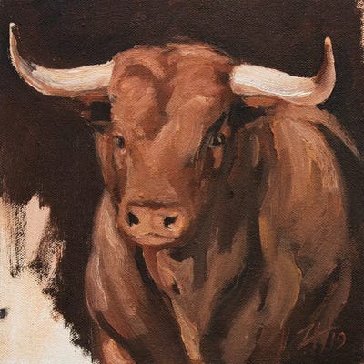 Toro Head Colorado (study 8) by Zil Hoque art print