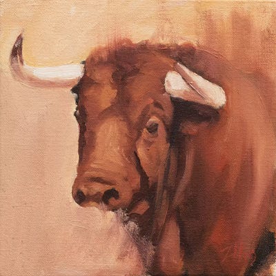 Toro Head Colorado (study 9) by Zil Hoque art print