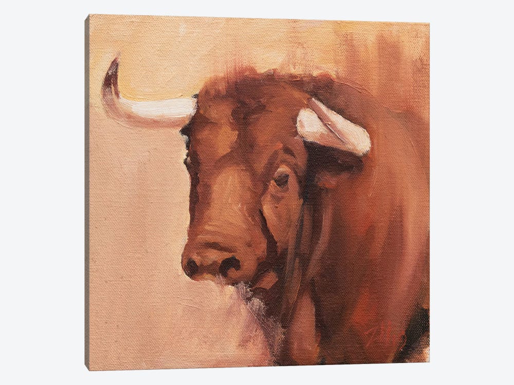 Toro Head Colorado (study 9) by Zil Hoque 1-piece Canvas Wall Art