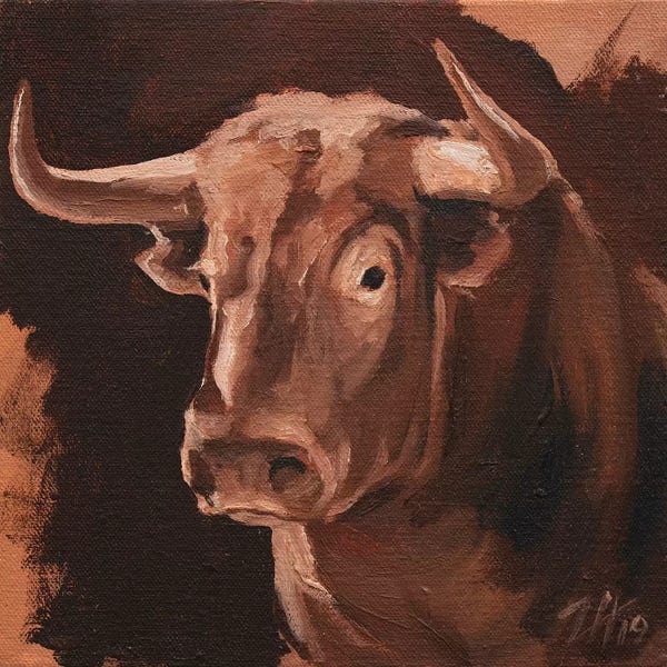Bulls: Toro Head Colorado (study 10) by Zil Hoque