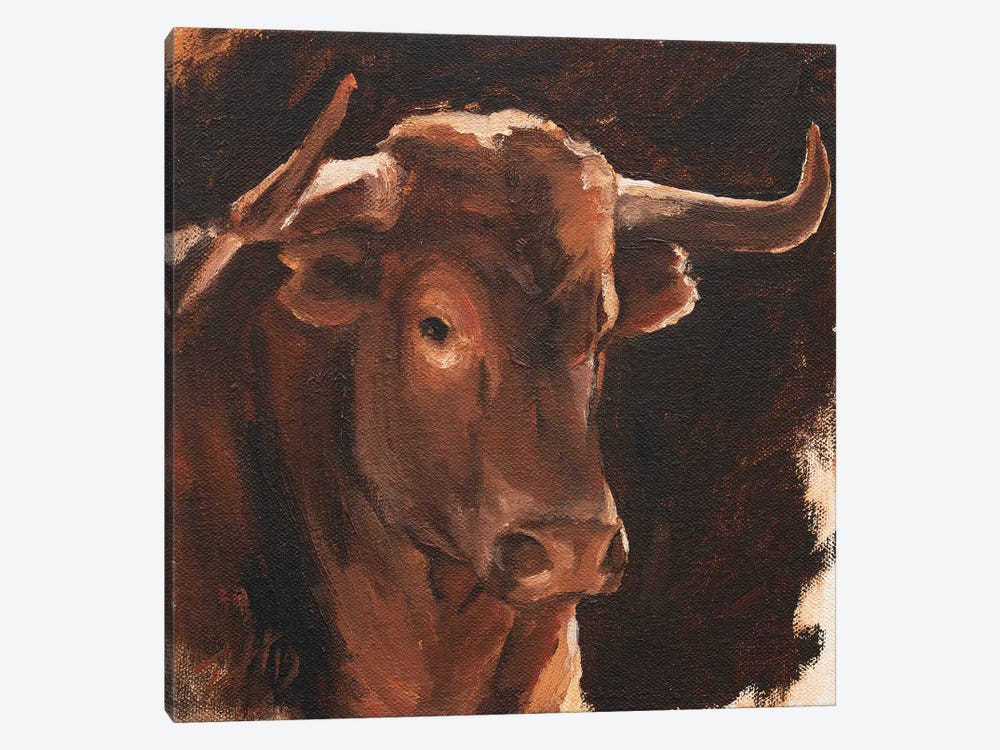 Toro Head Colorado (study 13) by Zil Hoque 1-piece Canvas Print