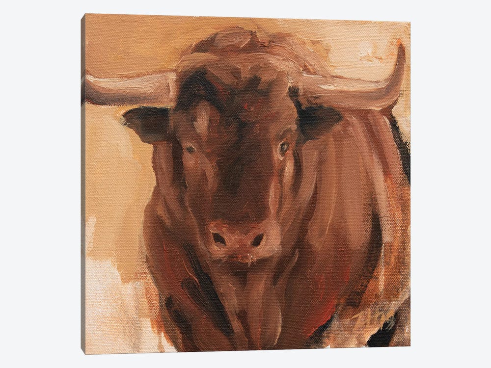 Toro Head Colorado (study 14) by Zil Hoque 1-piece Canvas Artwork