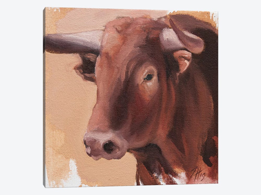 Toro Head Colorado (study 19) by Zil Hoque 1-piece Canvas Art