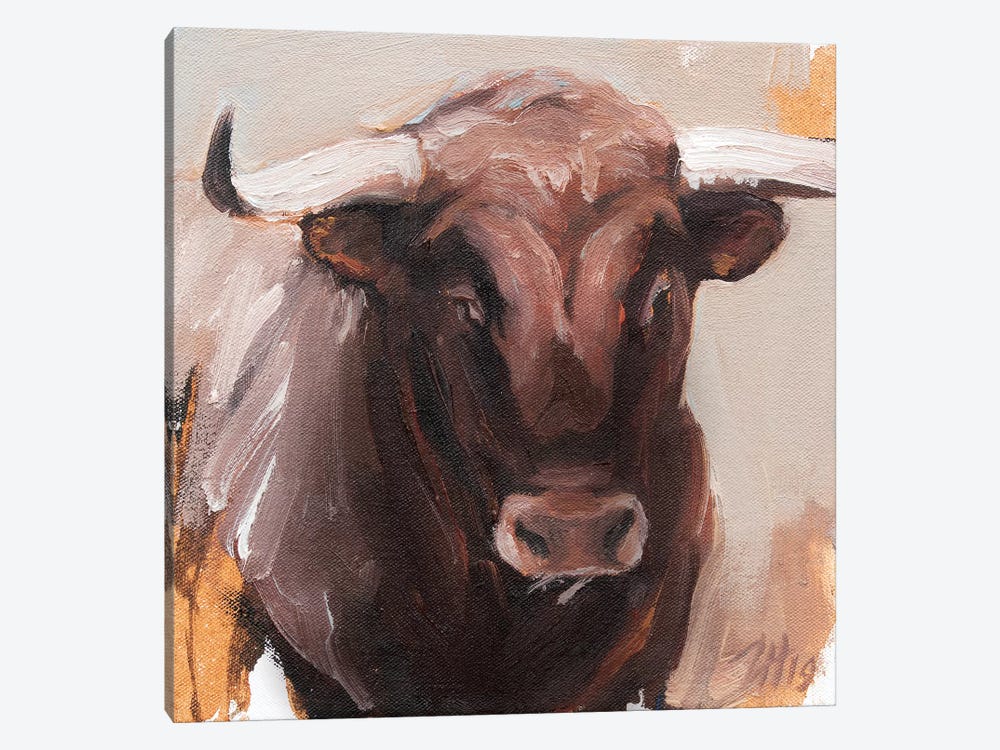 Toro Head Colorado (study 52) by Zil Hoque 1-piece Canvas Art Print