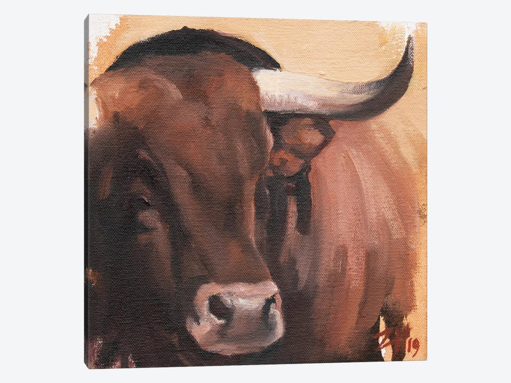 Toro Head Colorado (study 53) by Zil Hoque 1-piece Canvas Artwork