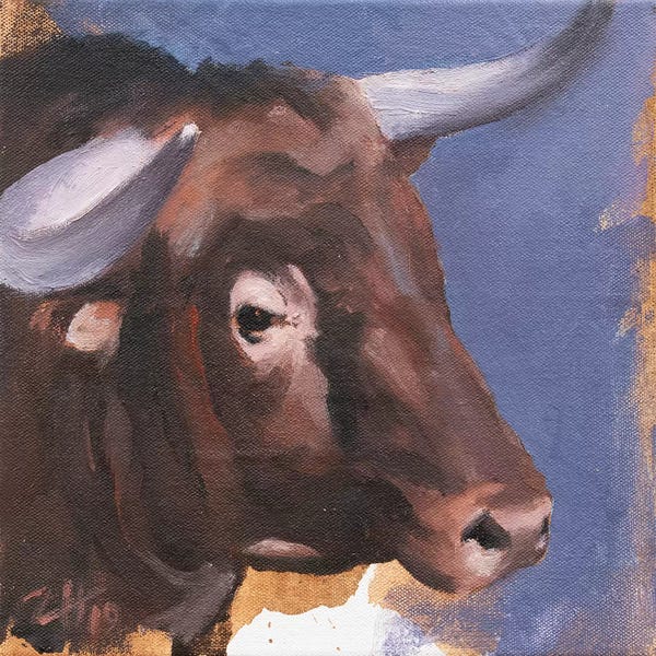 Bulls: Toro Head Colorado (study 55) by Zil Hoque