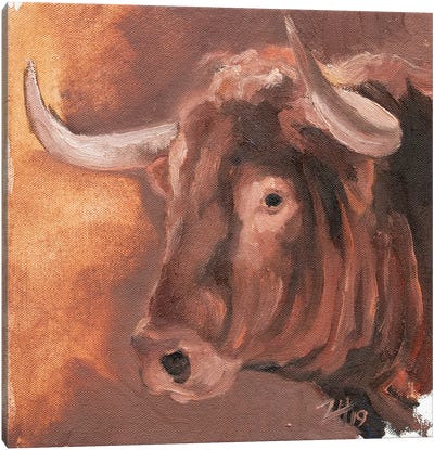 Toro Head Colorado (study 57) Canvas Art Print - Zil Hoque