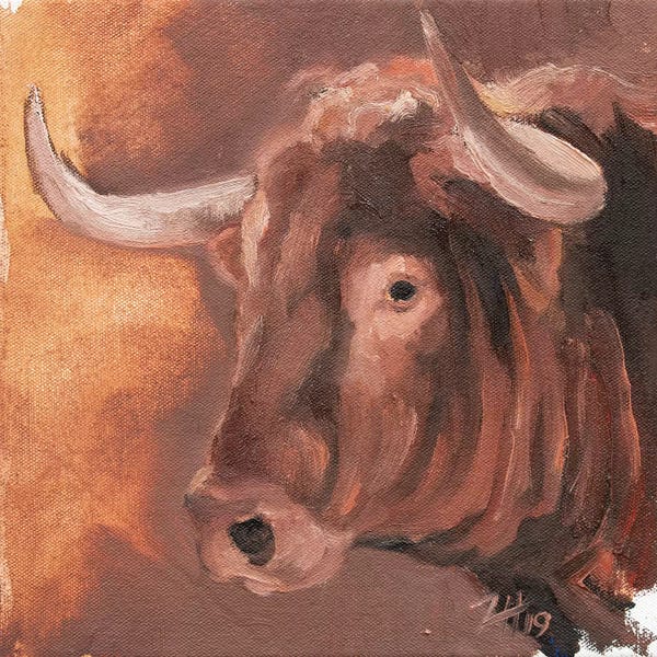 Bulls: Toro Head Colorado (study 57) by Zil Hoque