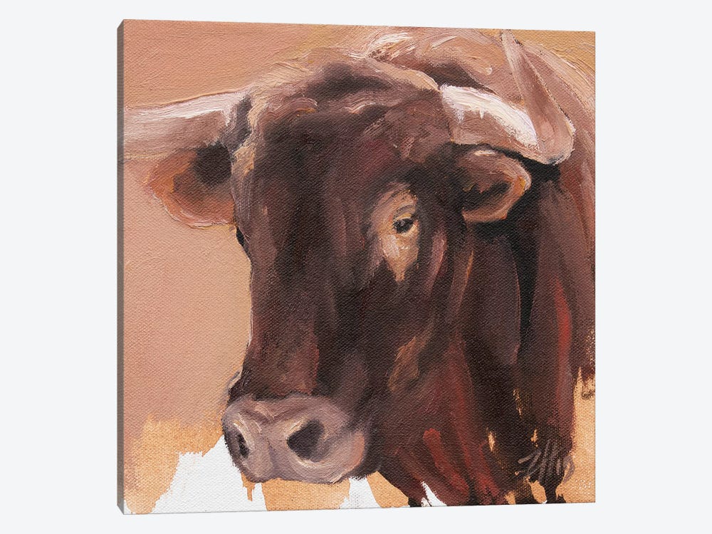 Toro Head Colorado (study 58) by Zil Hoque 1-piece Canvas Art Print
