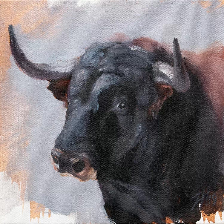 Toro Head Negro (study 23) by Zil Hoque wall art