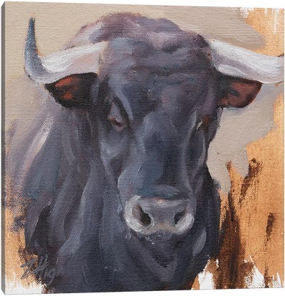 Toro Head Negro (study 25) Canvas Art Print - Zil Hoque