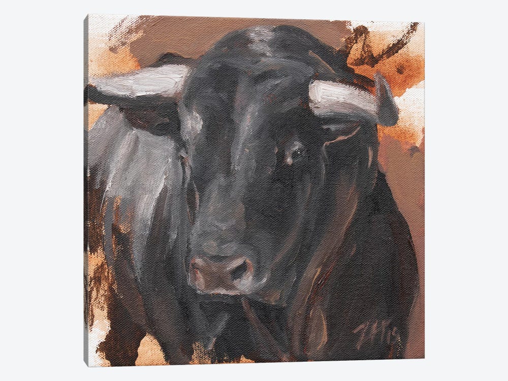 Toro Head Negro (study 29) by Zil Hoque 1-piece Canvas Artwork