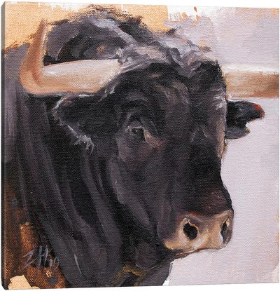 Toro Head Negro (study 31) Canvas Art Print - Zil Hoque
