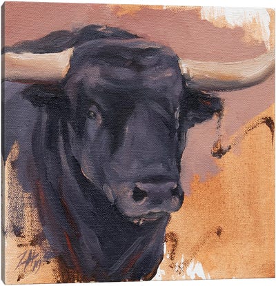 Toro Head Negro (study 33) Canvas Art Print - Zil Hoque