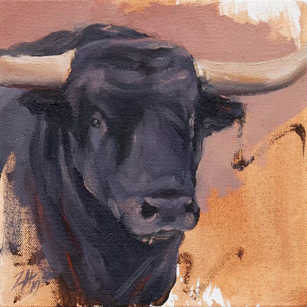 Bulls: Toro Head Negro (study 33) by Zil Hoque