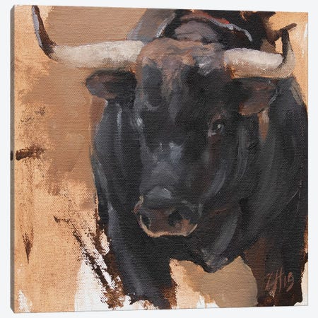 Toro Head Negro (study 35) Canvas Print #ZHO174} by Zil Hoque Canvas Artwork