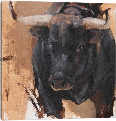 Toro Head Negro (study 35) Canvas Art Print - Zil Hoque
