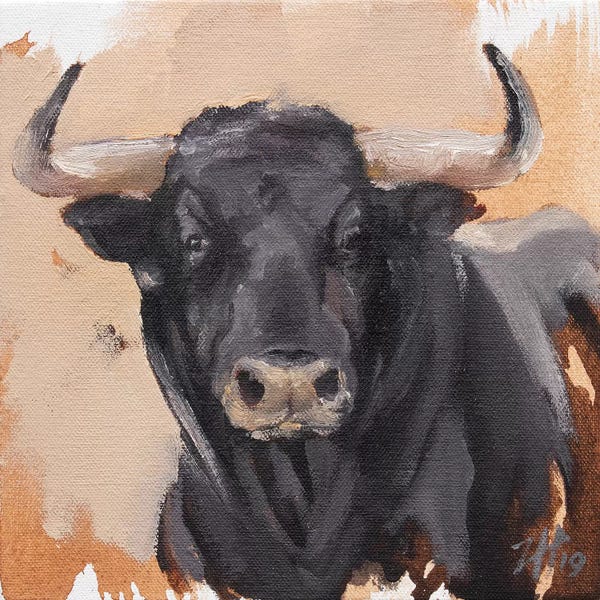 Bulls: Toro Head Negro (study 39) by Zil Hoque
