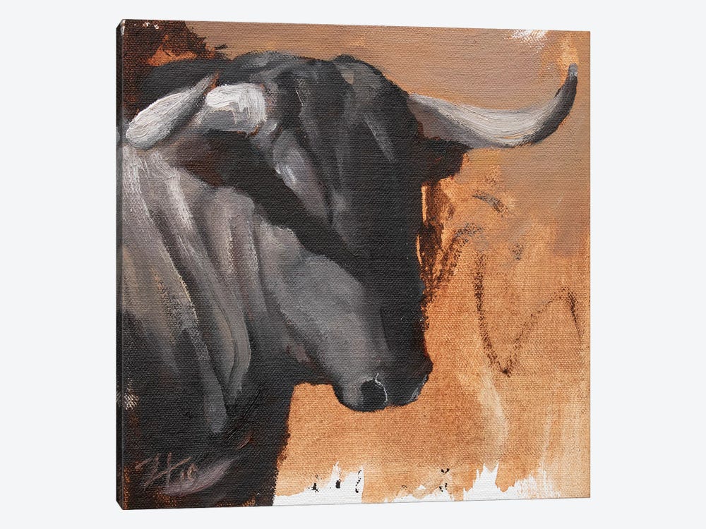 Toro Head Negro (study 40) by Zil Hoque 1-piece Canvas Art