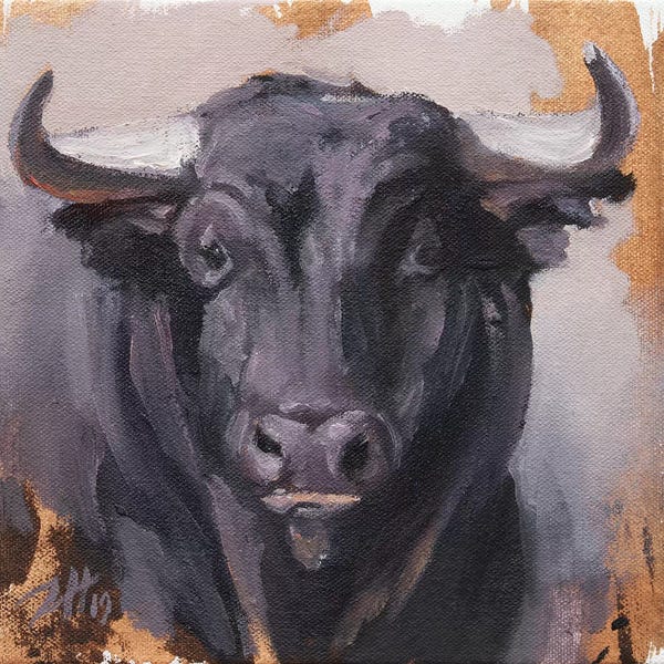 Bulls: Toro Head Negro (study 41) by Zil Hoque