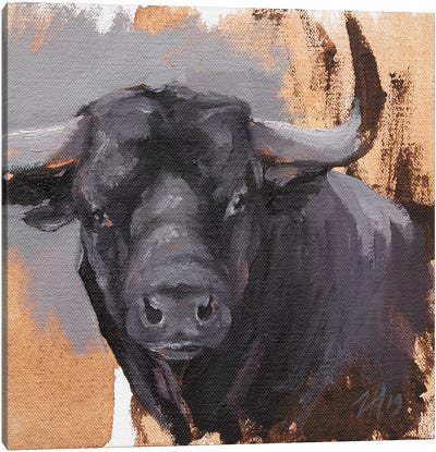 Toro Head Negro (study 42) Canvas Art Print - Zil Hoque