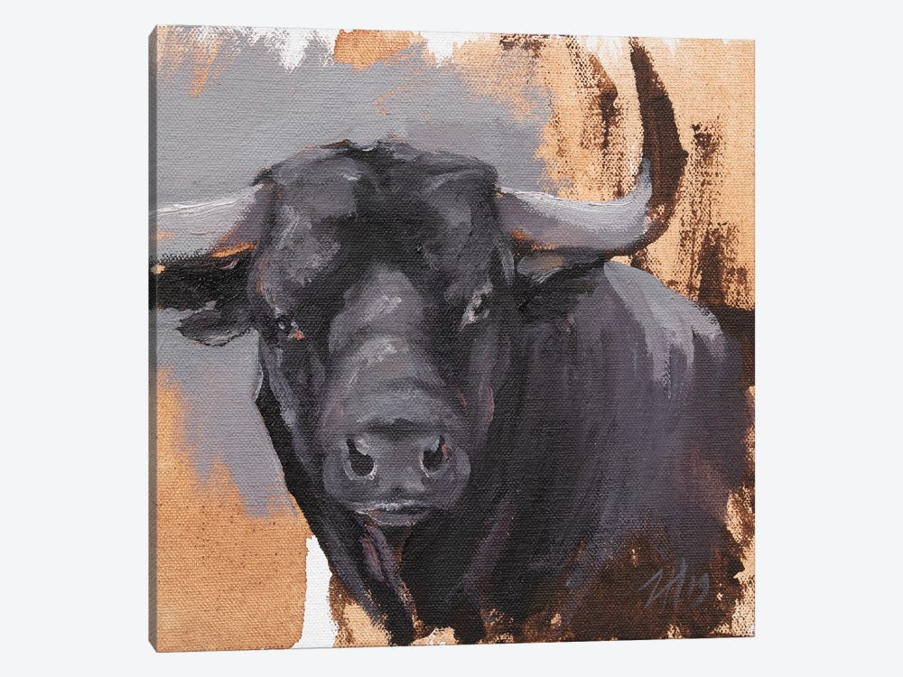 Toro Head Negro (study 42) by Zil Hoque 1-piece Canvas Art