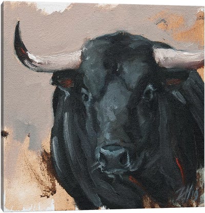 Toro Head Negro (study 44) Canvas Art Print - Zil Hoque
