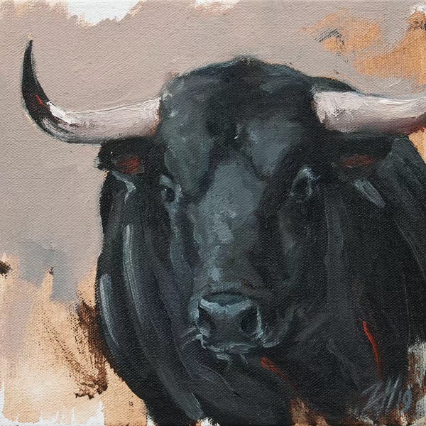 Bulls: Toro Head Negro (study 44) by Zil Hoque