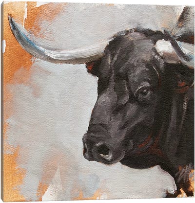 Toro Head Negro (study 49) Canvas Art Print - Zil Hoque