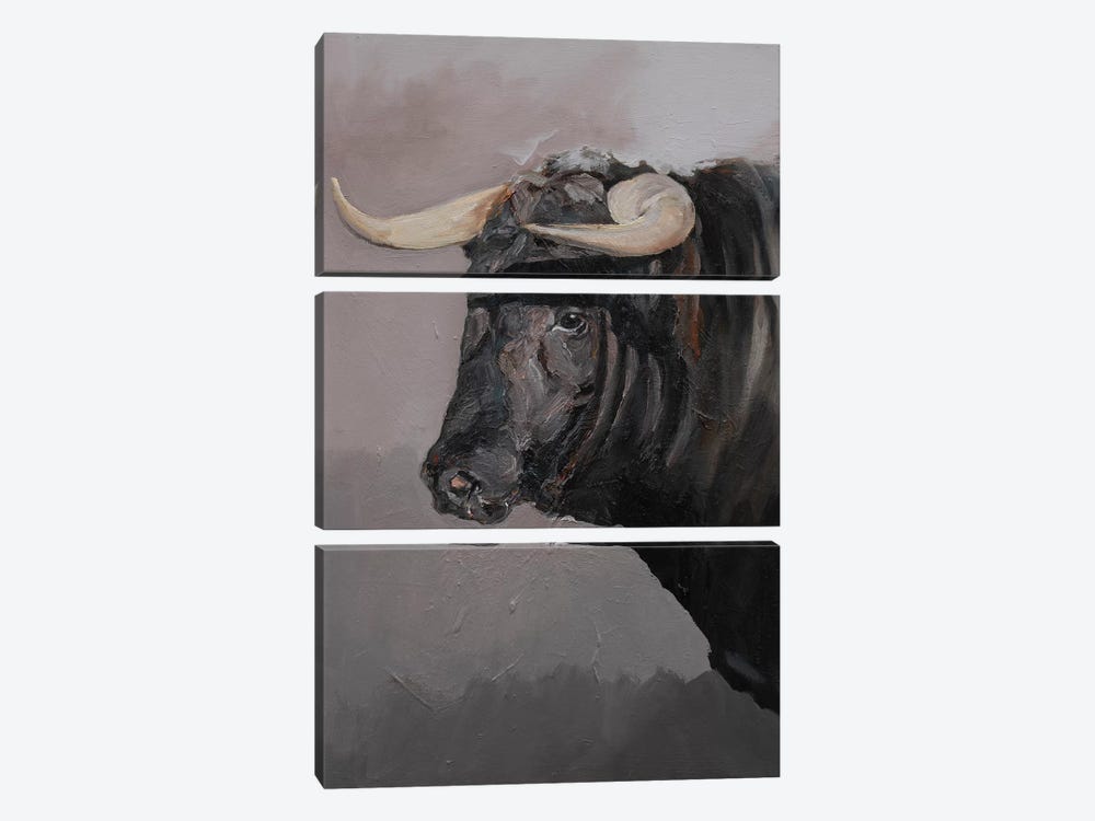 Toro Espanol Negro II by Zil Hoque 3-piece Canvas Print