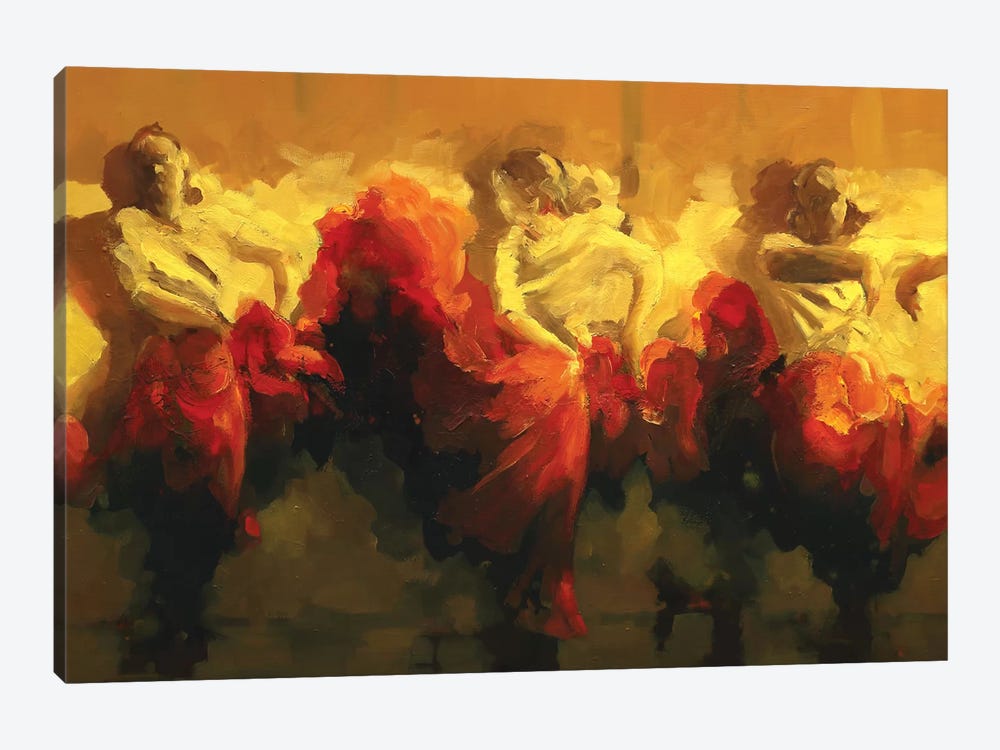 Cortejo Rojo I by Zil Hoque 1-piece Canvas Art Print