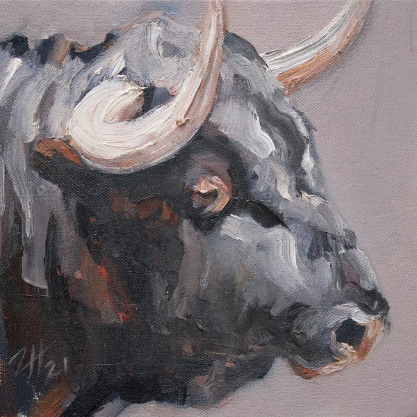 Bulls: Cuernos Negros IV by Zil Hoque