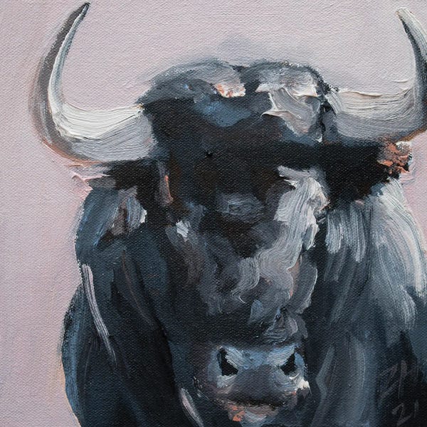 Bulls: Cuernos Negros XIV by Zil Hoque