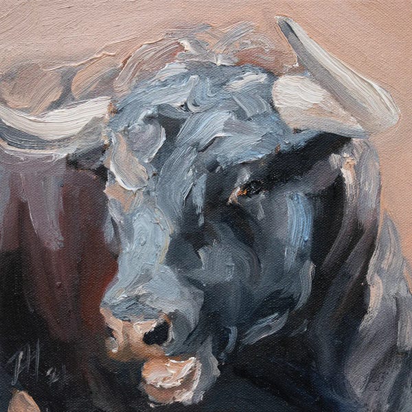 Bulls: Cuernos Castanos XV by Zil Hoque