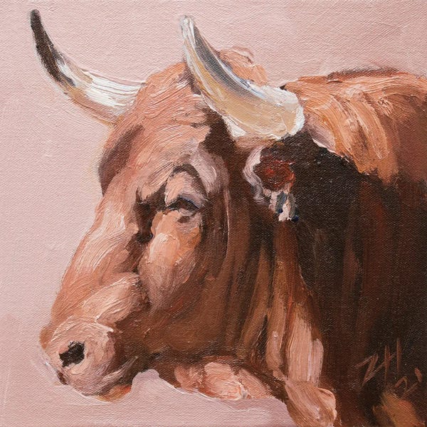 Bulls: Cuernos Colorados XVIII by Zil Hoque