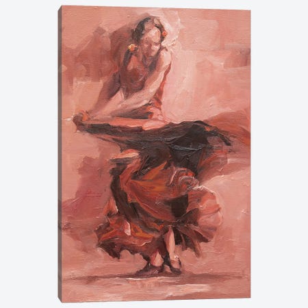 Duende Rojo (study) Canvas Print #ZHO304} by Zil Hoque Art Print